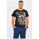 Футболка чоловіча чорного кольору з принтом 206291L