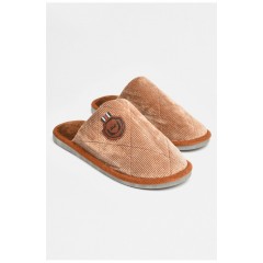 Капці кімнатні чоловічі темно-коричневого кольору 206360L