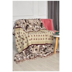 Плед молочного цвета с принтом размер 150*200 206390L