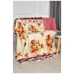 Плед молочного цвета с принтом размер 150*200 206391L