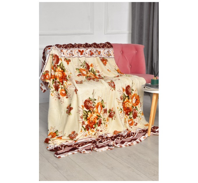 Плед молочного кольору з принтом розмір 150*200 206391L