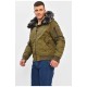 Куртка мужская демисезонная цвета хаки с принтом 206429L