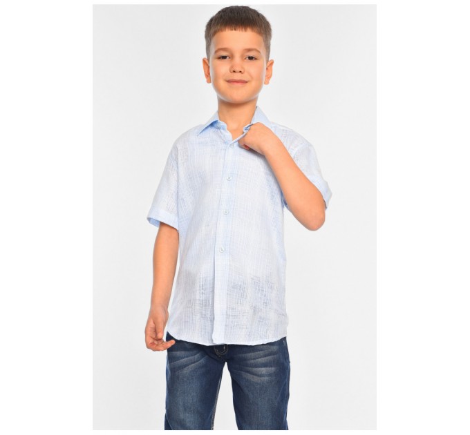 Сорочка дитяча хлопчик блакитна 148813L