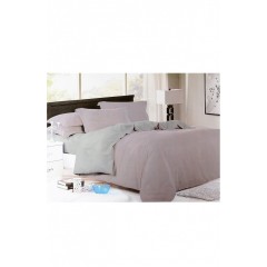 Комплект постільної білизни сірого кольору півторка 152434L Комплект постільної білизни сірого кольору півторка 152434L