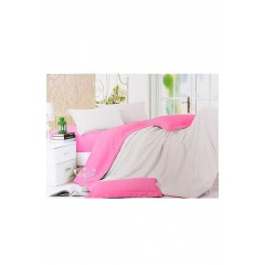 Комплект постільної білизни пудра з рожевим півторка 152461L Комплект постільної білизни пудра з рожевим півторка 152461L