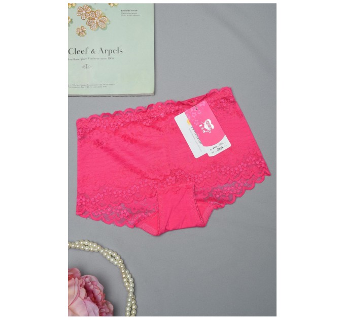 Труси жіночі з гіпюром малинового кольору розмір 40-42 154971L