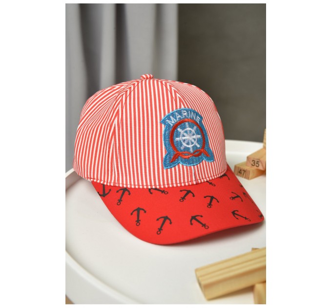 Кепка детская для мальчика красного цвета 155813L