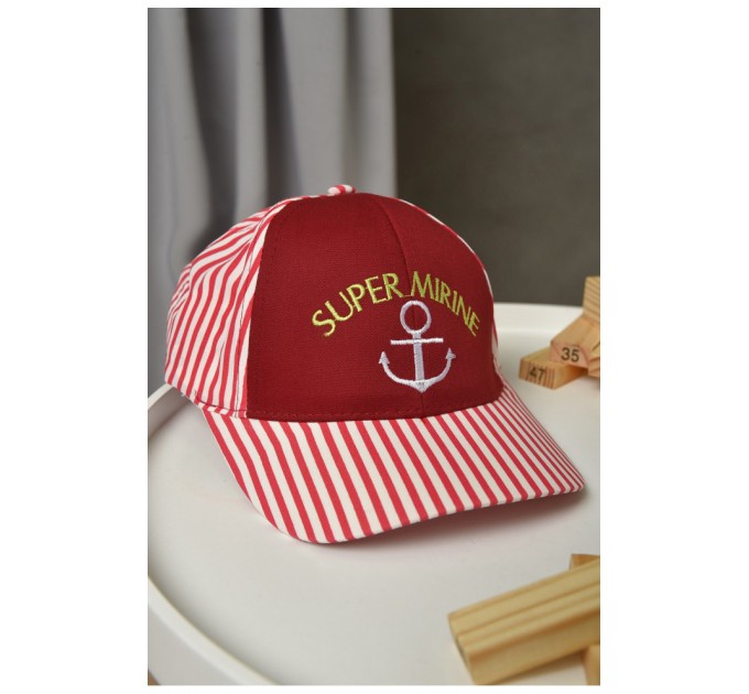 Кепка детская для мальчика бордового цвета 155937L