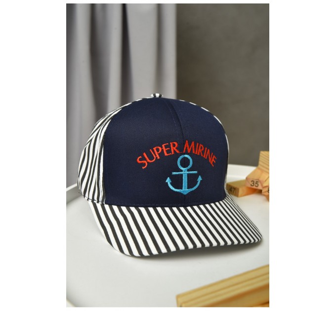 Кепка детская для мальчика темно-синего цвета 155962L