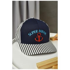 Детская кепка для мальчика темно-синего цвета 155963L