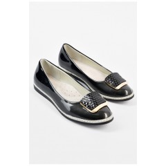 Балетки дитячі чорного кольору однотонні 157564L