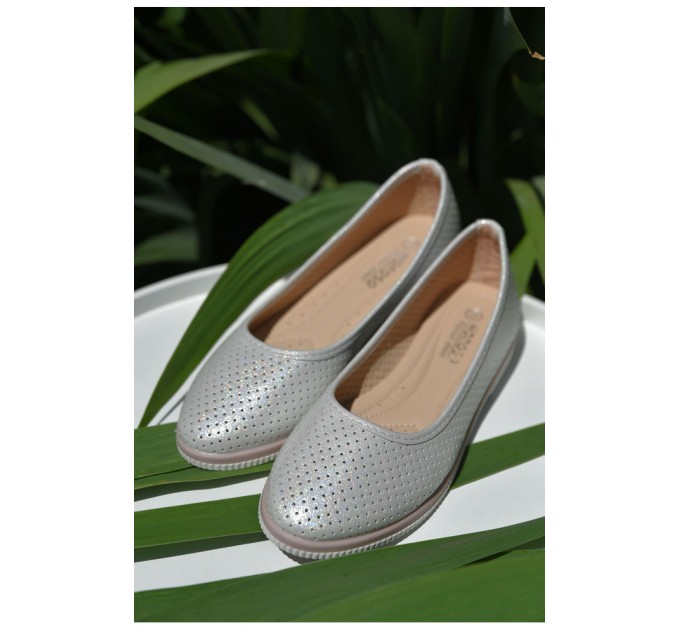 Балетки детские белого цвета однотонные 158656L