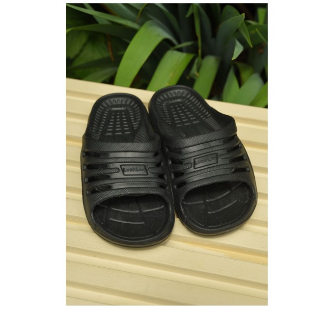 Подростковые шлепки для мальчика черного цвета 159880L