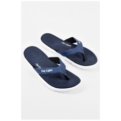 В`єтнамки чоловічі темно-синього кольору з білою підошвою 160082L