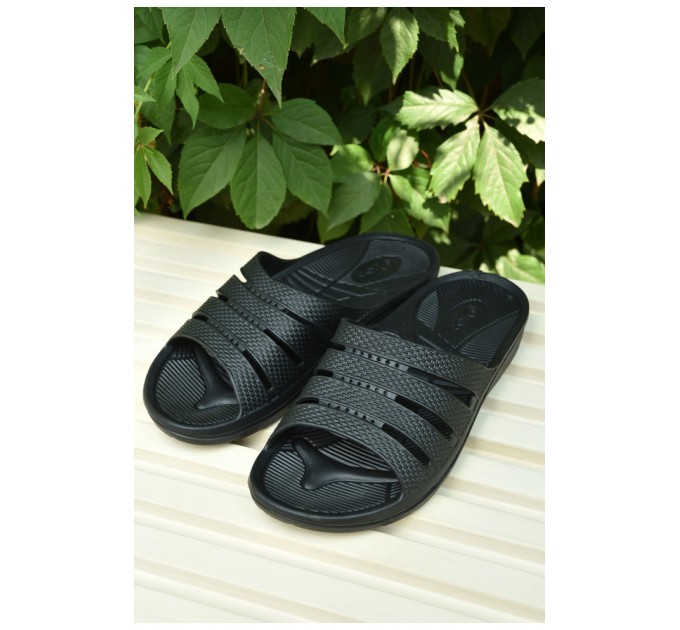 Шльопанці піна чоловічі чорного кольору 163194L