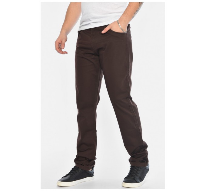 Штани чоловічі темно-коричневого кольору 163985L