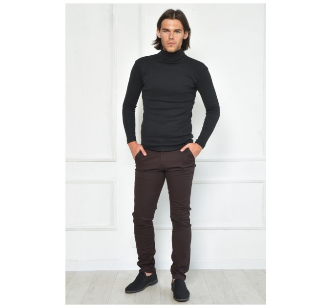 Штани чоловічі темно-коричневого кольору 163987L