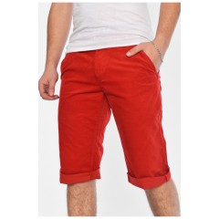 Бриджі чоловічі мікровільветові червоного кольору 164012L