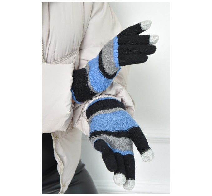 Перчатки женские сенсорные черного цвета 164113L