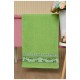Рушник для обличчя махровий зеленого кольору 164176L