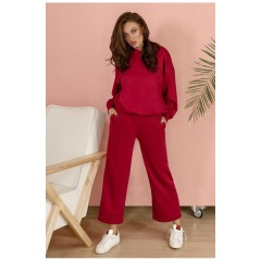 Костюм жіночій з турецької тканини петля бордового кольору 166620L