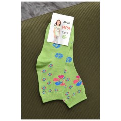 Шкарпетки для дівчинки зеленого кольору з малюнком 168281L