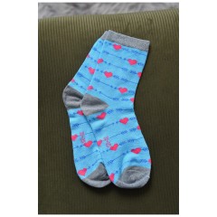 Шкарпетки для дівчинки блакитного кольору з малюнком 168388L