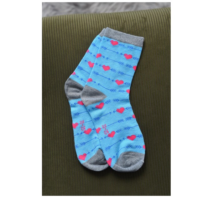 Шкарпетки для дівчинки блакитного кольору з малюнком 168388L