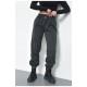 Спортивні штани жіночі на флісі графітового кольору 168401L