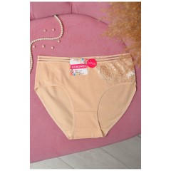 Труси жіночі напівбатальні бежквого кольору 168857L