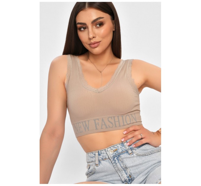 Топ жіночий сірого кольору чашка В 169513L