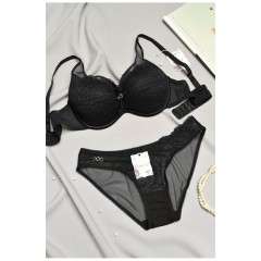 Комплект жіночий чорного кольору чашка С 171224L