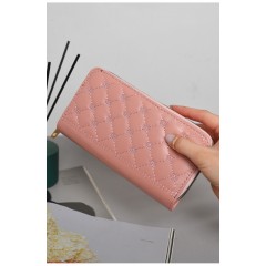 Кошелек женский из экокожи розового цвета 172990L