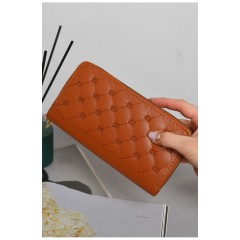 Гаманець жіночий з екошкіри коричневого кольору 172992L