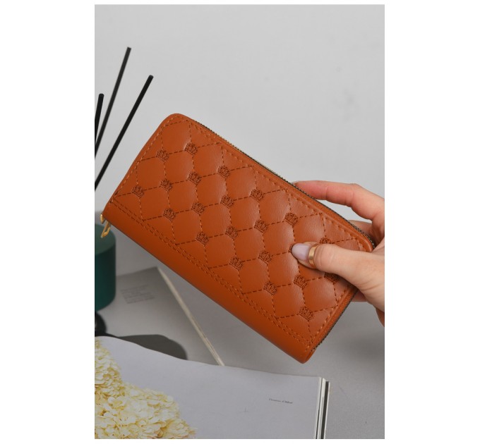 Кошелек женский из экокожи коричневого цвета 172992L