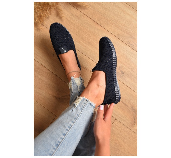 Мокасини жіночі синього кольору тектиль 173022L