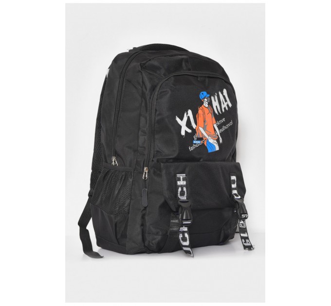 Жіночий рюкзак текстильний чорного кольору 173412L