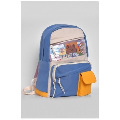 Жіночий рюкзак текстильний синього кольору 173425L