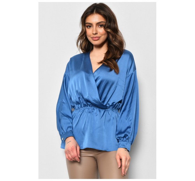 Блуза жіноча блакитного кольору 173765L