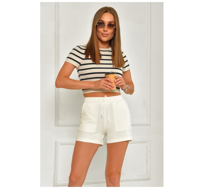 Шорты женские белого цвета 173948L