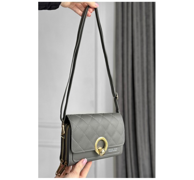 Женский клатч серого цвета 175152L