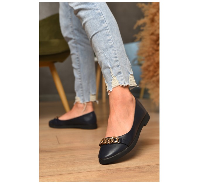 Балетки жіночі темно-синього кольору 176190L