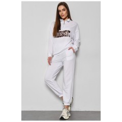 Спортивний костюм жіночий білого кольору 177218L
