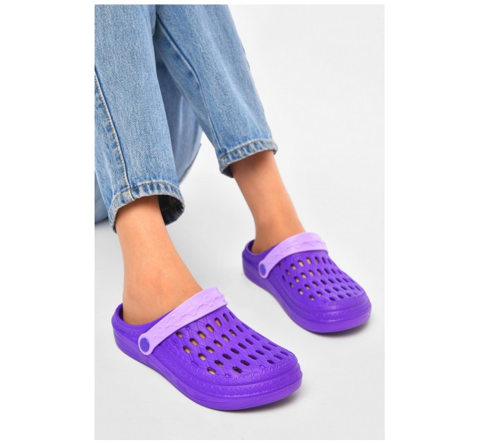 Крокси жіночі бузкового кольору 177736L