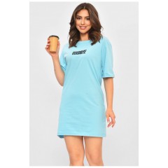 Жіноча туніка з тканини лакоста блакитного кольору. 178213L Жіноча туніка з тканини лакоста блакитного кольору. 178213L