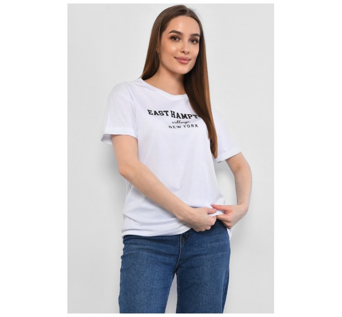 Женская футболка белого цвета 178459L