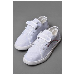 Кеди дитячі білого кольору текстиль 178468L