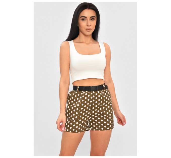 Шорти жіночі з принтом коричневого кольору 178907L