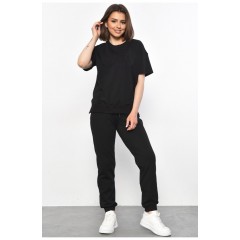 Спортивний костюм жіночий чорного кольору 179042L