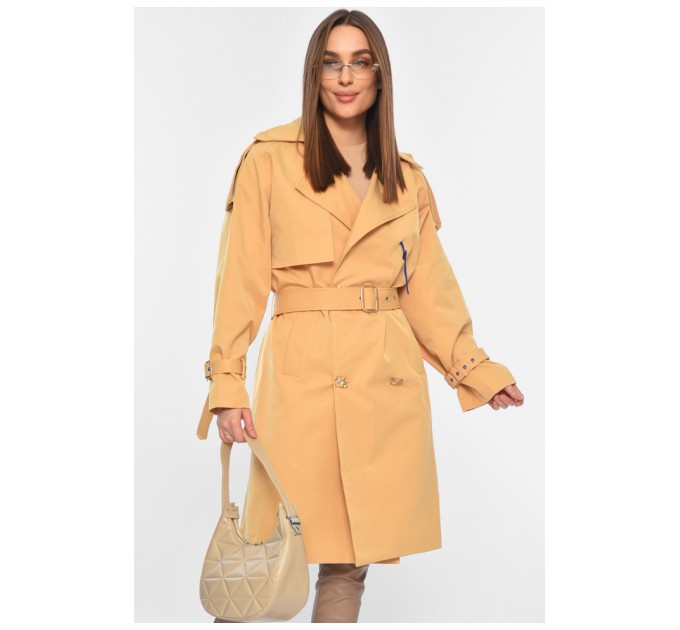 Тренч жіночий демісезонний гірчичного кольору 179056L